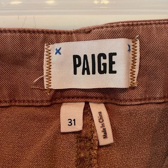 PAIGE Carly High-Rise Wide-Leg Crop Jeans in Terra Cotta - Picture 3 of 14